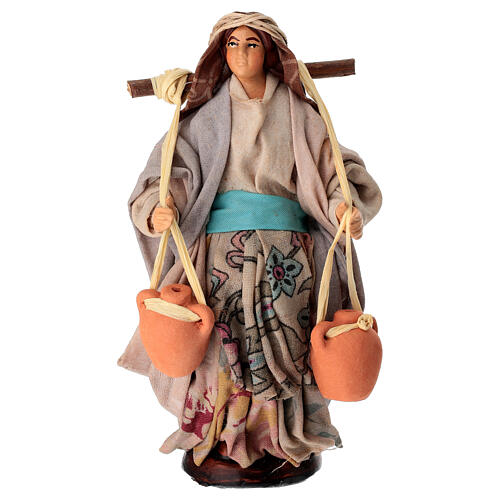 Acquaiola con anfore 14 cm terracotta presepe napoletano 1