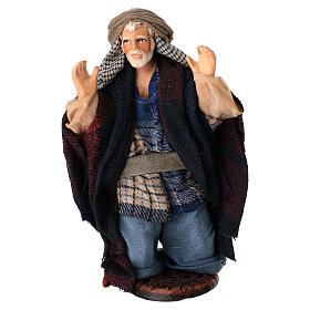 Meravigliato in ginocchio terracotta 14 cm presepe napoletano
