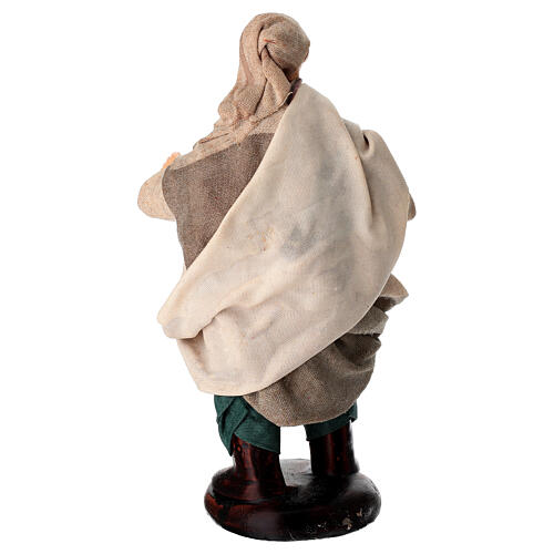 Rybak ze skrzynką - figurka do szopki neapolitańskiej 14 cm, terrakota 4