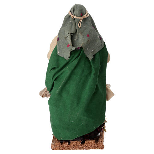 Old washerwoman for 14 cm Neapolitan Nativity Scene, terracotta figurine 4