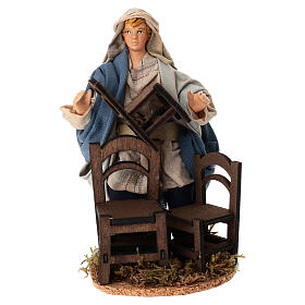 Aggiusta sedie terracotta 14 cm presepe napoletano