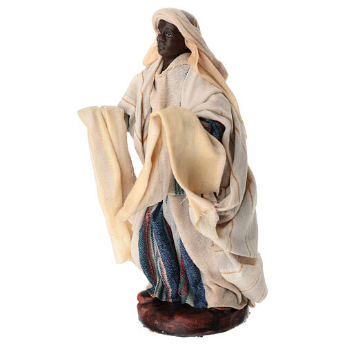 Terracotta fabric seller for 14 cm Neapolitan Nativity Scene 2