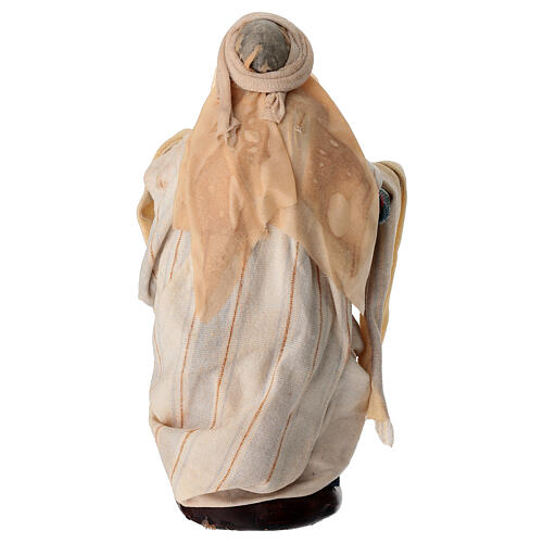 Terracotta fabric seller for 14 cm Neapolitan Nativity Scene 4