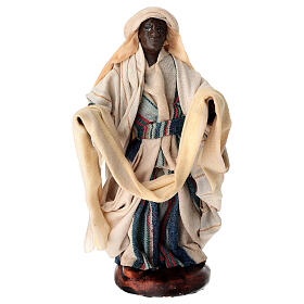 Venditore di stoffe terracotta 14 cm presepe napoletano