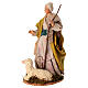 Vieille dame avec mouton terre cuite 14 cm crèche napolitaine s2