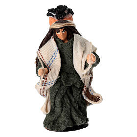 Uomo con carboni in spalla 6 cm terracotta presepe napoletano