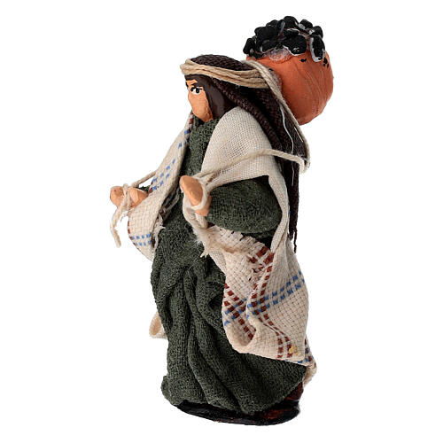 Uomo con carboni in spalla 6 cm terracotta presepe napoletano 3