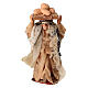 Uomo con cesto di uova in testa terracotta 6 cm presepe napoletano s1