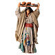 Woman with bread tray for 10 cm terracotta Neapolitan Nativity Scene s1