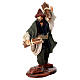 Uomo con ceppi di legna 10 cm terracotta presepe napoletano s1