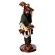 Uomo con ceppi di legna 10 cm terracotta presepe napoletano s3