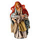 Donna con coniglio terracotta 10 cm presepe napoletano s1
