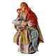 Donna con coniglio terracotta 10 cm presepe napoletano s3