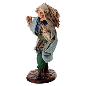 Uomo con sacco di iuta terracotta 10 cm presepe napoletano