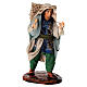 Uomo con sacco di iuta terracotta 10 cm presepe napoletano s1