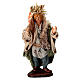 Uomo con fieno in spalla terracotta 10 cm presepe napoletano s1