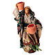 Donna con cesto di mele terracotta 10 cm presepe napoletano s1