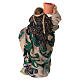 Donna con cesto di mele terracotta 10 cm presepe napoletano s4