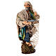 Pescatore con rete terracotta 15 cm presepe napoletano s1