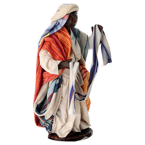 Terracotta fabric merchant for 15 cm Neapolitan Nativity Scene 3