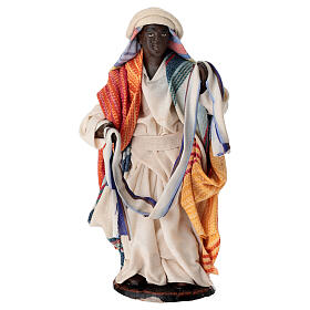 Commerciante di stoffe terracotta 15 cm presepe pasquale