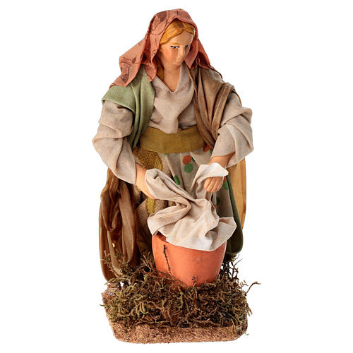 Lavandaia in piedi 15 cm terracotta presepe napoletano 1