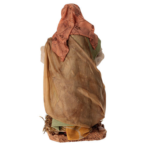 Stojąca praczka - figurka z terakoty, szopka neapolitańska 15 cm 4