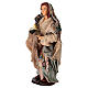 Camponesa com galinha em terracota 15 cm presépio napolitano s2