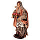 Contadina con cesto di mele terracotta 15 cm presepe napoletano s2