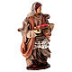 Contadina con cesto di mele terracotta 15 cm presepe napoletano s3