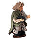 Vecchio mendicante in ginocchio 15 cm terracotta presepe napoletano s3