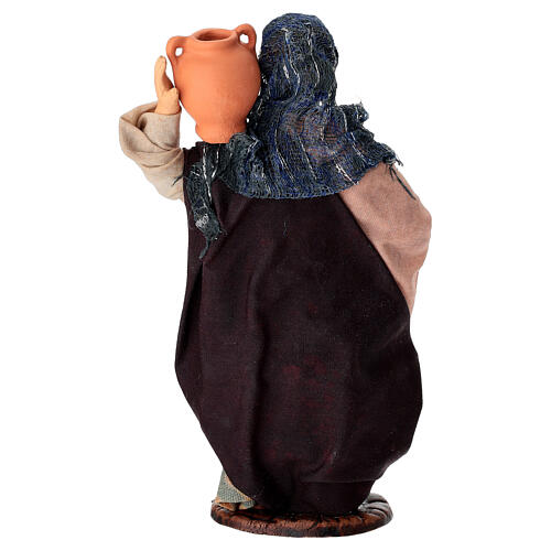 Paysanne avec amphores 15 cm terre cuite crèche napolitaine 4