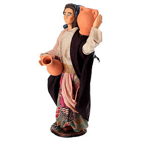 Contadina con anfore 15 cm terracotta presepe napoletano