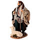 Pastor com ovelha em terracota 15 cm presépio napolitano s3