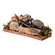 Giovane pastore dormiente terracotta 15 cm presepe napoletano s3