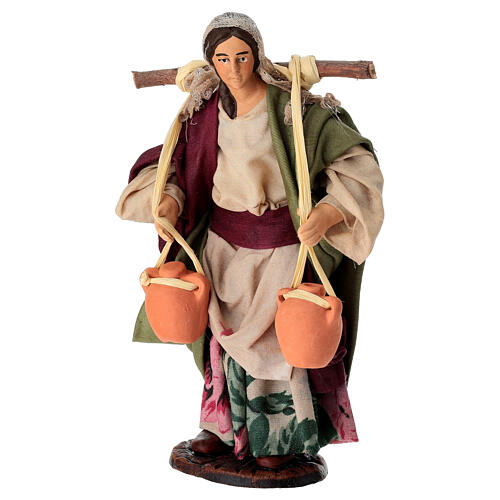 Figurka z terakoty kobiety niosącej wodę, szopka neapolitańska 15 cm 1