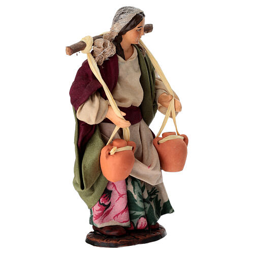 Terracotta Water Carrier Figurine with Amphoras, 15 cm Neapolitan Nativity 3