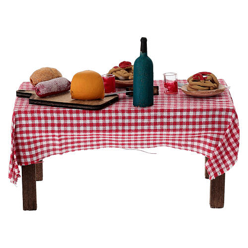 Tavolo imbandito presepe napoletano 15 cm 5