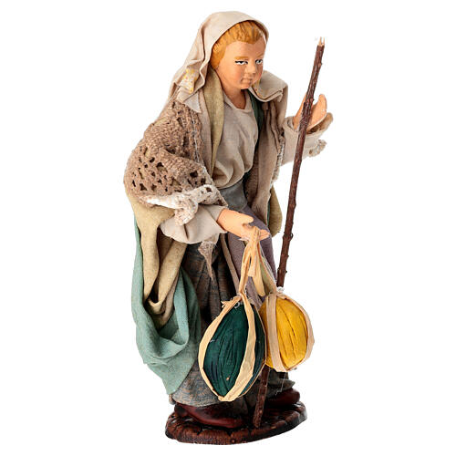 Kobieta z melonami - figurka z terakoty, szopka neapolitańska 15 cm 3