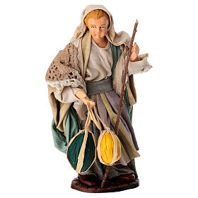 Mulher com melões terracota 15 cm presépio napolitano