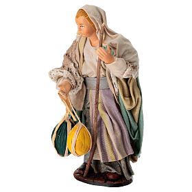 Woman figurine with melons, Neapolitan Nativity Scene 15 cm terracotta