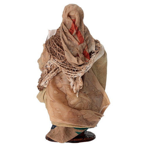 Elderly woman with artichokes, terracotta, 15 cm Neapolitan Nativity Scene 4