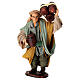 Uomo con botti terracotta 15 cm presepe napoletano s1