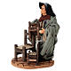 Elderly man fixing chairs for 15 cm terracotta Neapolitan Nativity Scene s2