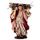 Woodcutter woman with wood, terracotta, 15 cm, Neapolitan nativity scene s1
