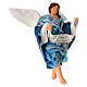 Angelo azzurro con drappo ''gloria'' 28 cm terracotta presepe napoletano s3