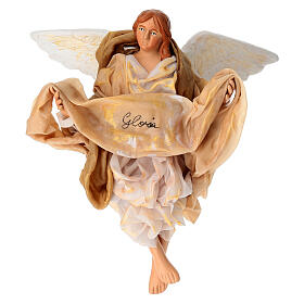 Angelo con drappo ''gloria'' 28 cm presepe napoletano