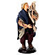 Homme avec bâton et sac en terre cuite 18 cm crèche napolitaine s2