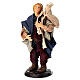 Uomo con bastone e sacco terracotta 18 cm presepe napoletano s1