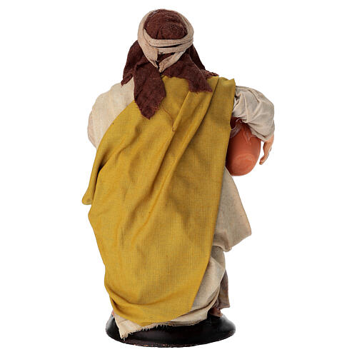 Vieille femme avec amphore en terre cuite 18 cm crèche napolitaine 4